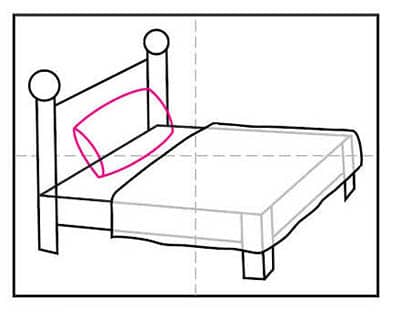 Easy How to Draw a Bed Tutorial · Art Projects for Kids