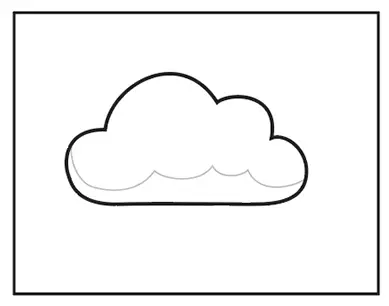 how to draw clouds step by step