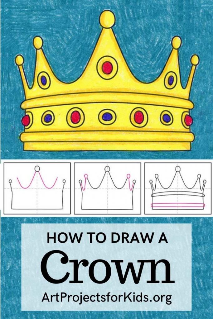 how to draw a crown