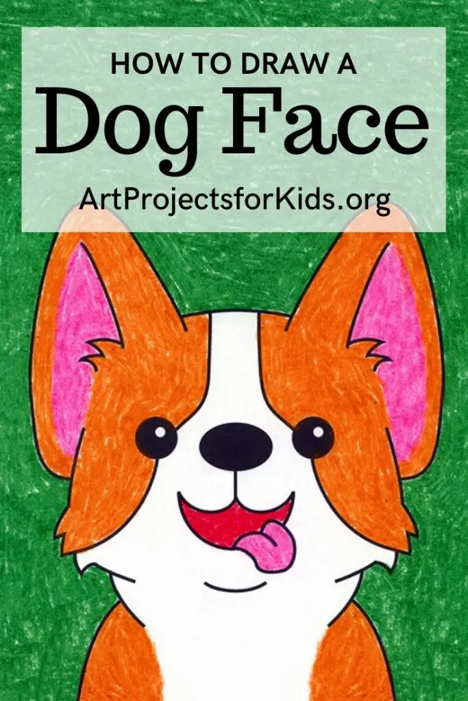 how to draw a dog face