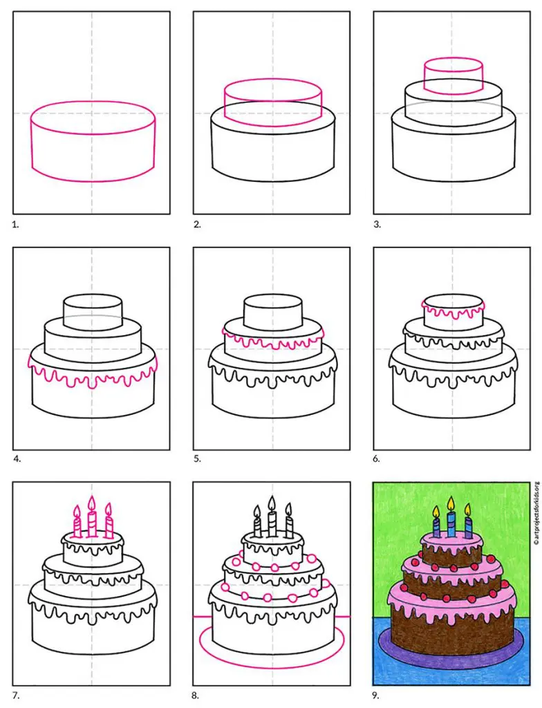 How to Draw Birthday Cake