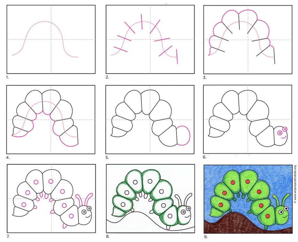 How to Draw a Caterpillar