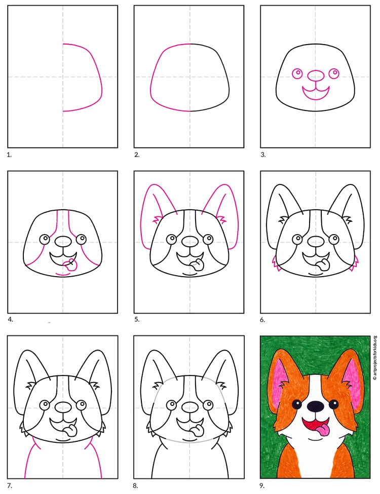 How to Draw a Dog Face