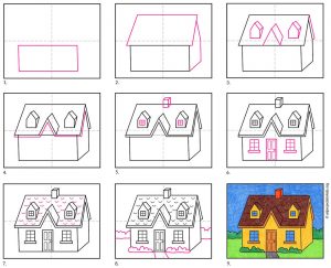 How to Draw a House · Art Projects for Kids