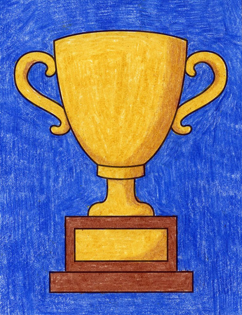 Easy How to Draw a Trophy Tutorial · Art Projects for Kids
