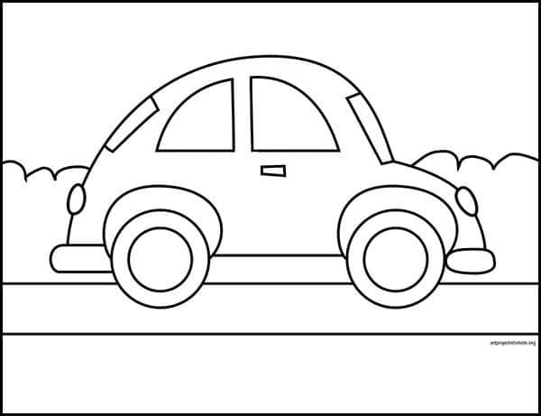 Car Coloring page, available as a free download.