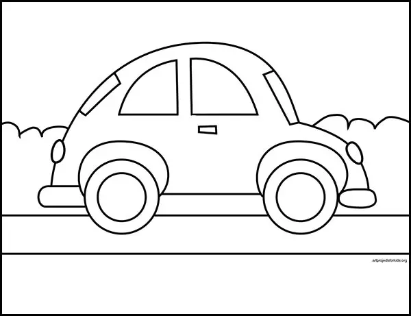 Car Coloring page, available as a free download.