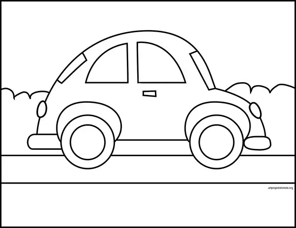 simple car coloring pages