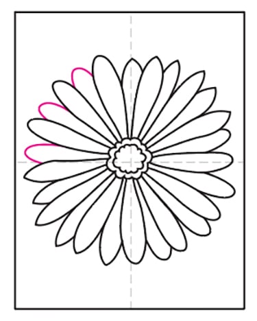 How to Draw a Flower | Flower Coloring Page