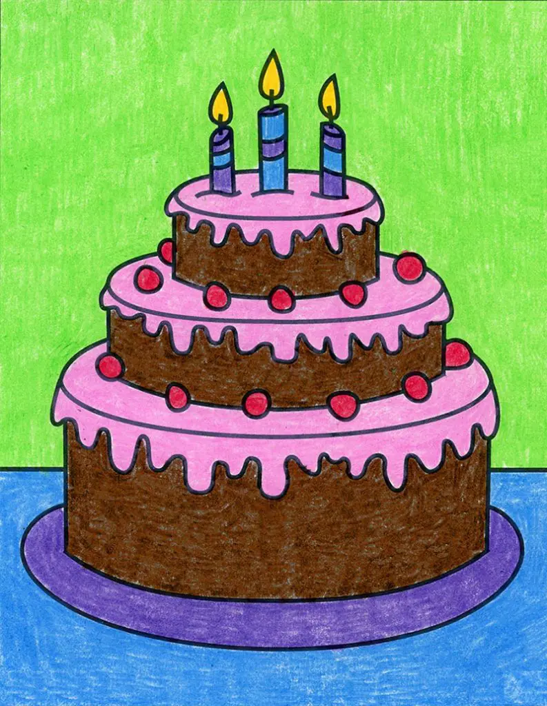 How to Draw Birthday Cake