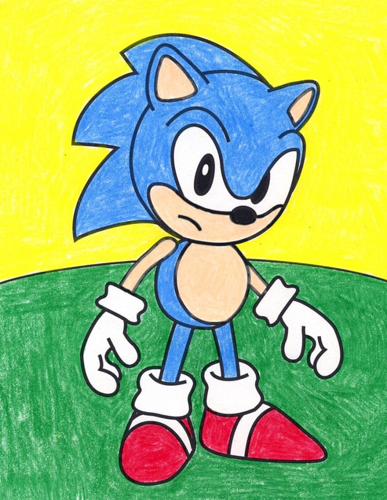 How To Draw Sonic The Hedgehog Running Drawing Lesson - vrogue.co