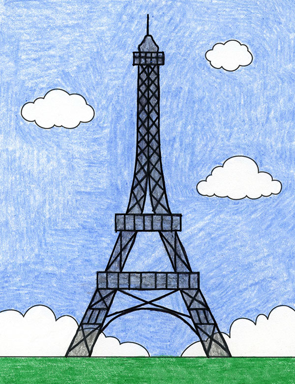 how to draw the eiffel tower Alline Virden