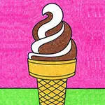 Easy How to Draw an Ice Cream Cone Tutorial Video