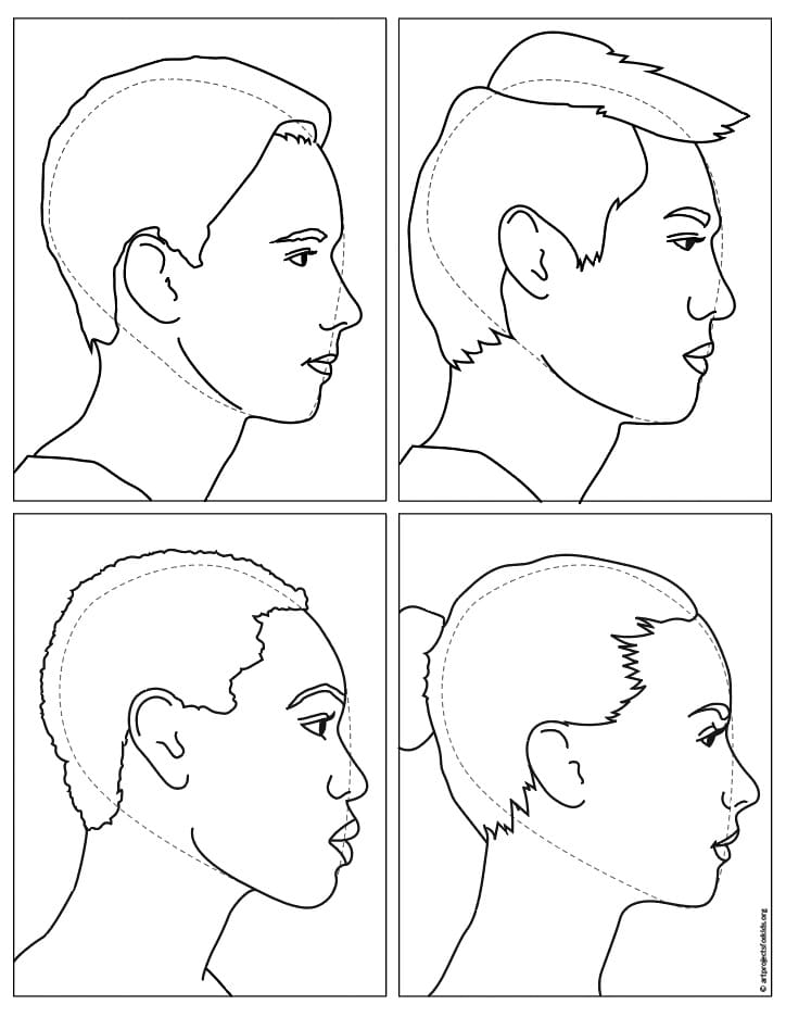 Side Profile Drawing Easy