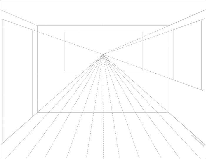 Draw a Room in One Point Perspective