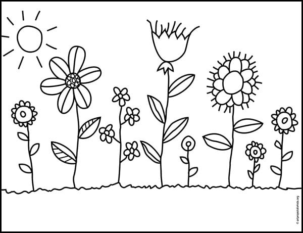 How To Draw Simple Flowers Art Projects For Kids