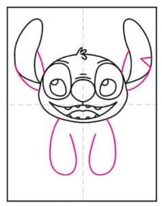 Easy How to Draw Stitch Tutorial and Stitch Coloring Page