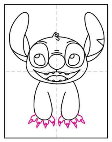 Easy How To Draw Stitch Tutorial And Stitch Coloring Page