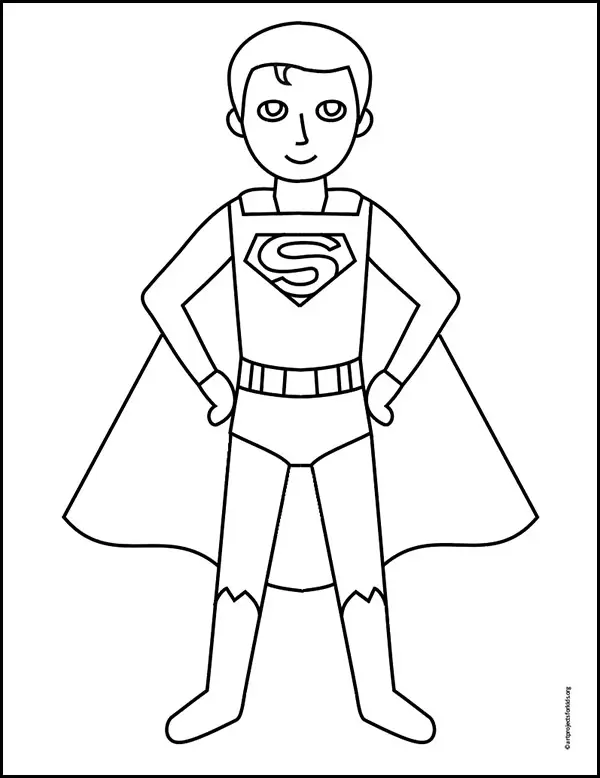 How to Draw Superman full body