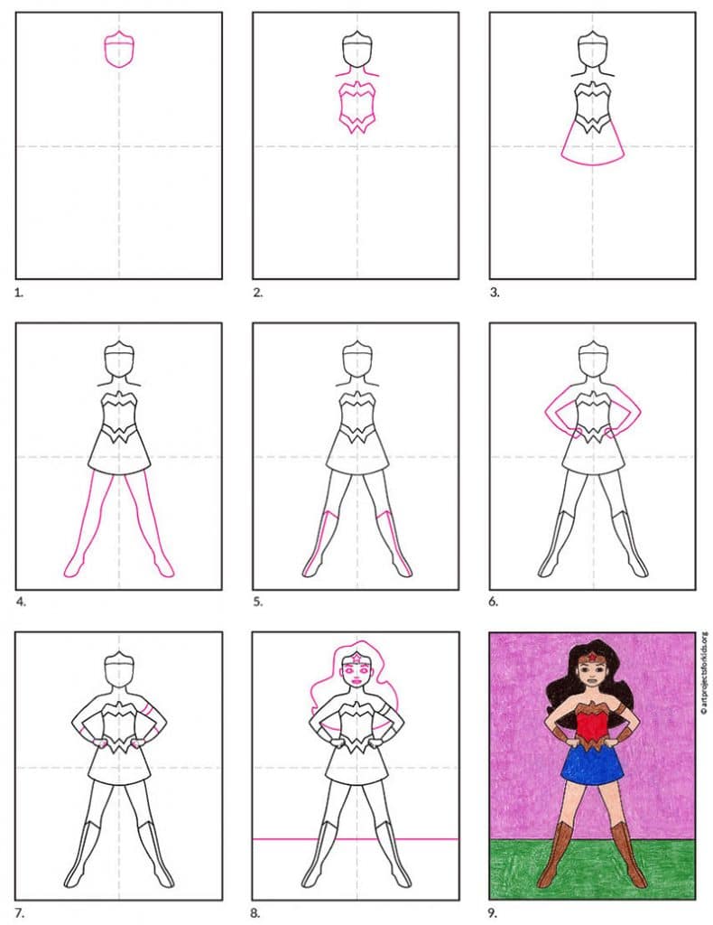 How to Draw Wonder Woman