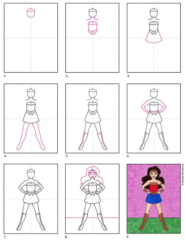 How to Draw Wonder Woman