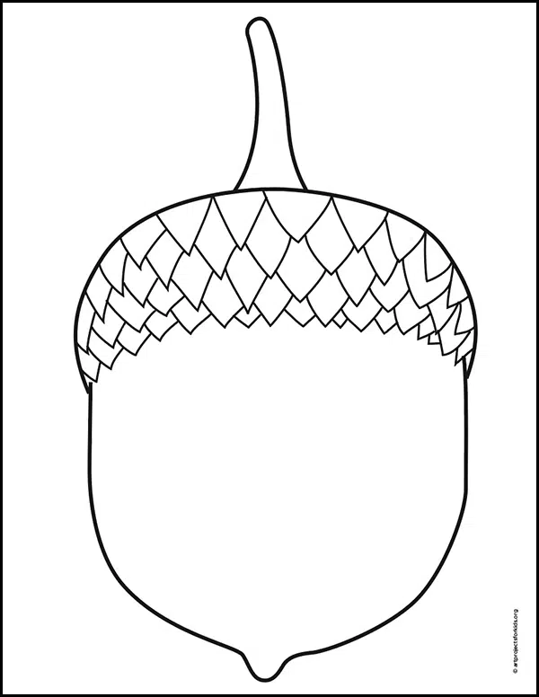 Acorn Coloring Page, available as a free download