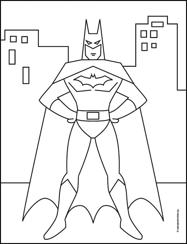 Batman Coloring page, available as a free download.