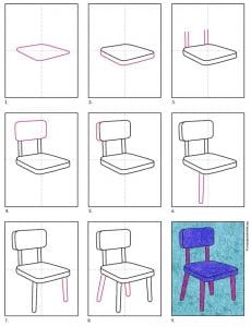 Easy How to Draw a Chair Tutorial · Art Projects for Kids