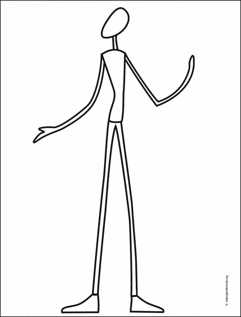 Alberto Giacometti Coloring page, available as a free download.