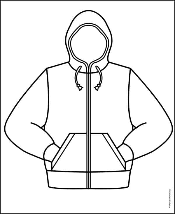 How to Draw a Hoodie Hoodie Coloring Page