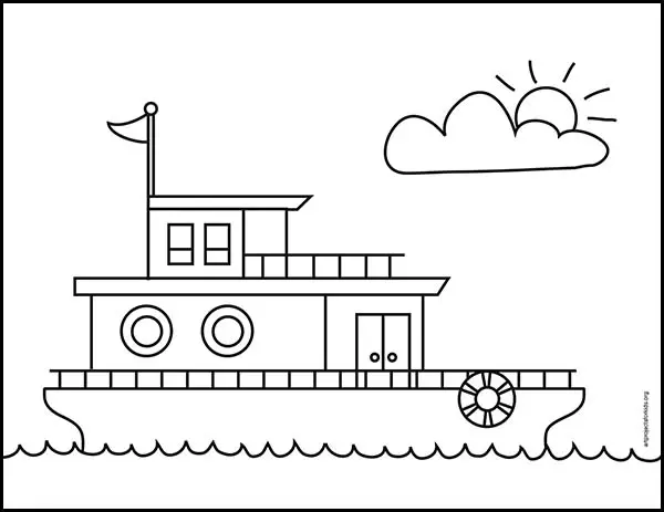 Houseboat PNG Designs for T Shirt  Merch