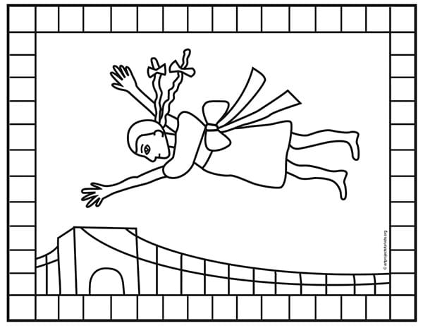 Cassie from Tar Beach Coloring page, available as a free download.