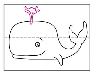 Easy How to Draw a Whale Tutorial · Art Projects for Kids