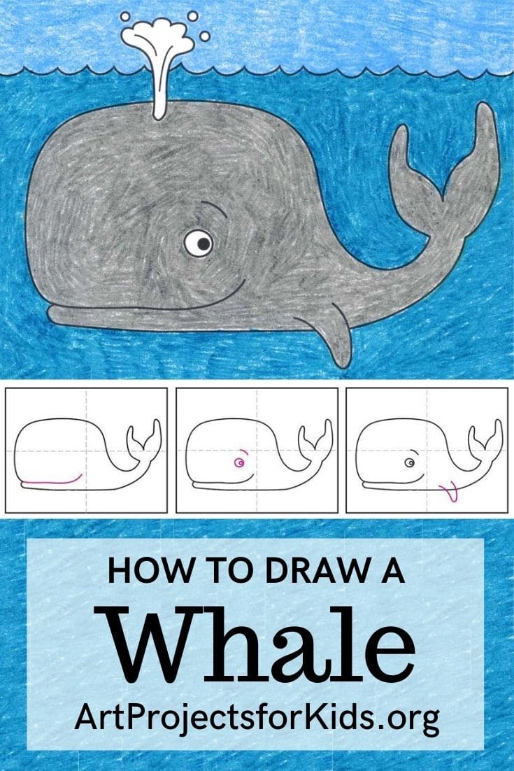 How to Draw a Whale · Art Projects for Kids