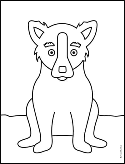 Blue Dog Coloring page, available as a free download.