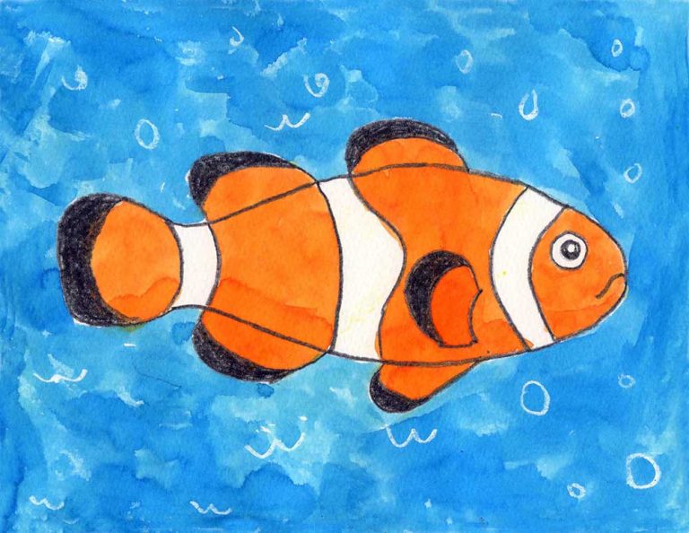 How to Draw a Clownfish · Step by Step Drawing Lessons for Kids
