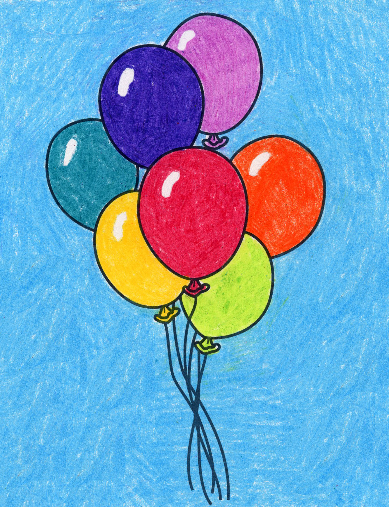 balloon drawing for kids