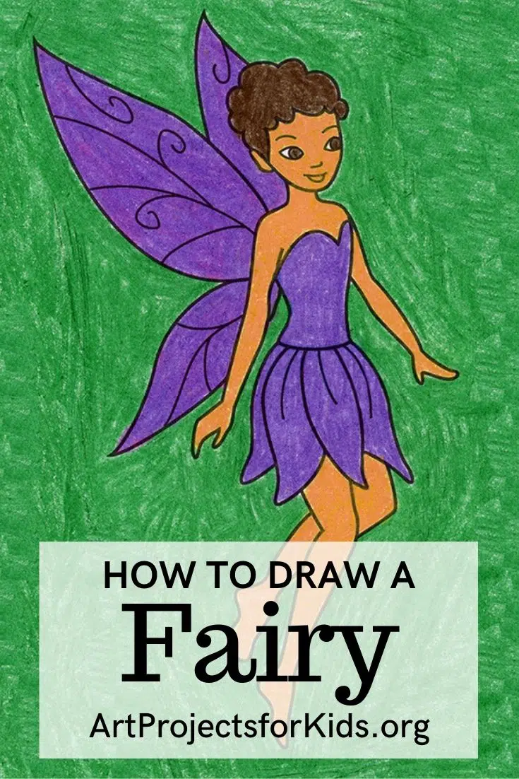 Easy How to Draw a Fairy Tutorial · Art Projects for Kids