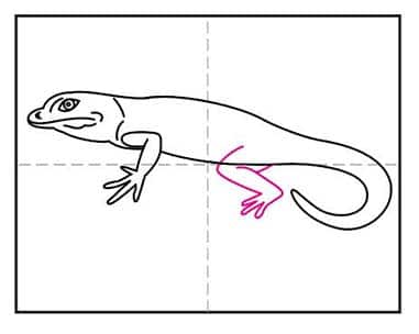 how to draw a yellow spotted lizard from holes