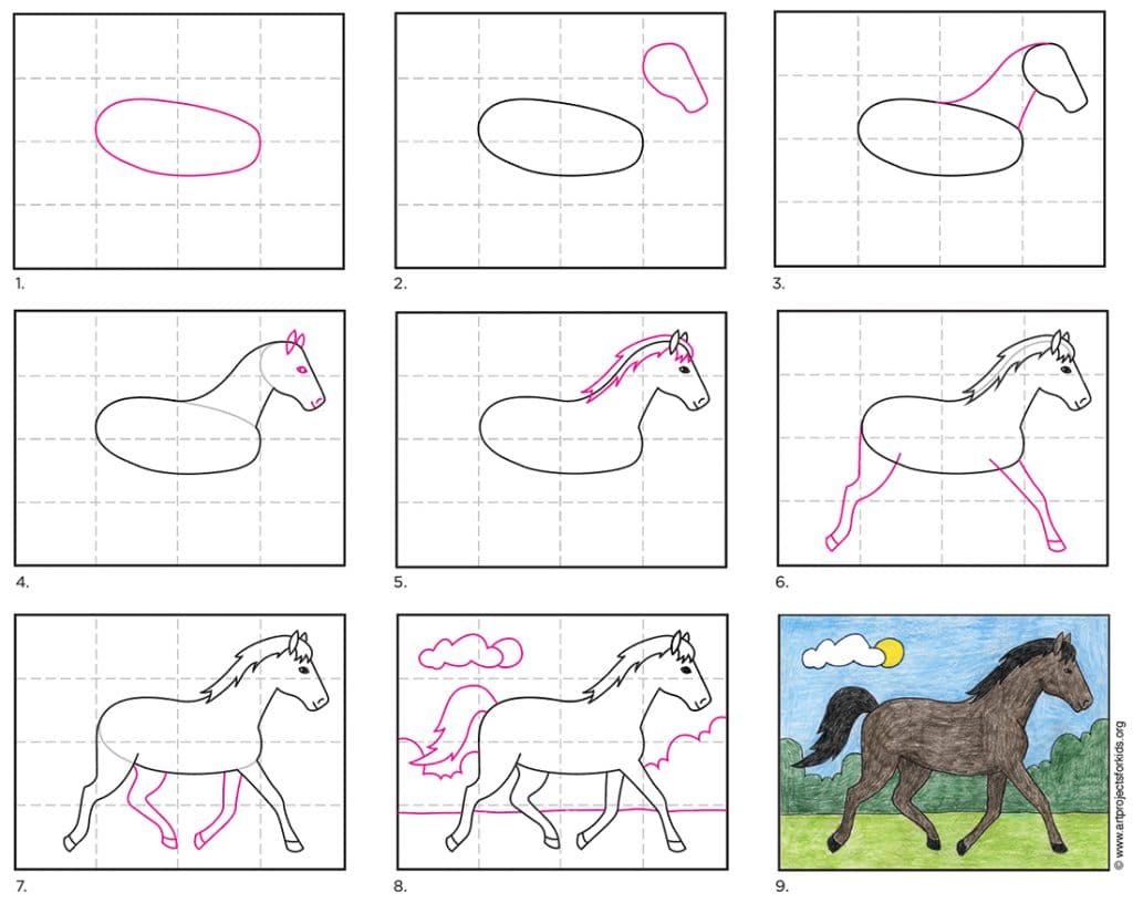 Inside you'll find an easy step-by-step How to Draw a Horse tutorial.