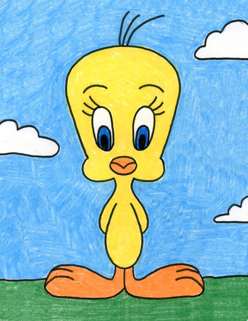 Learning how to draw Tweety Bird gets easy when you start with a step by step tutorial. 