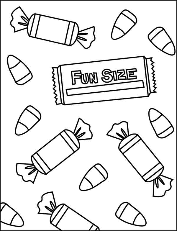 Candy Coloring page, available as a free download.