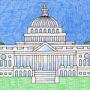 Easy How to Draw the Capitol Building Tutorial and Coloring Page