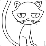 Cartoon Cat Color 150 — Activity Craft Holidays, Kids, Tips