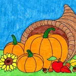 Easy How to Draw Pie Tutorial and Pie Coloring Page