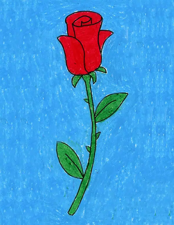 How to Draw a Rose Flower – Realistic Rose Drawing - Easy Crafts For Kids