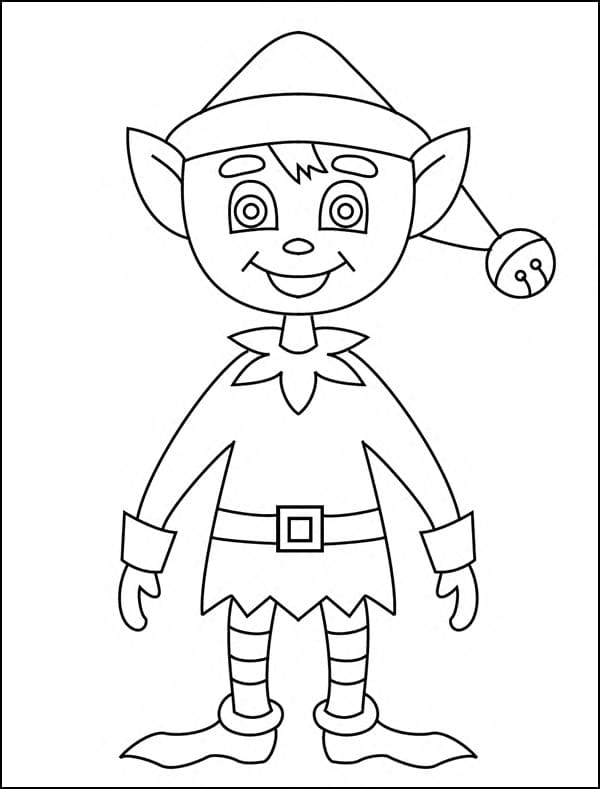 Elf Coloring page, available as a free download.