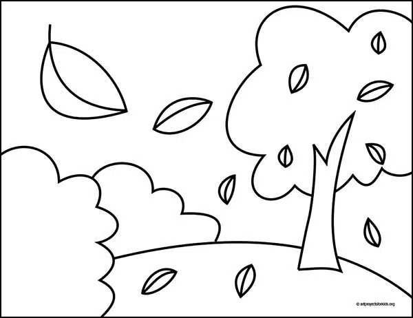 How to Draw a Fall Tree: Easy Autumn Tree Drawing Tutorial for Kids ...