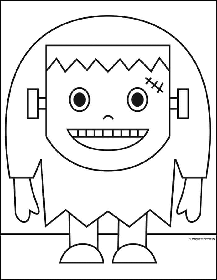 Frankenstein Coloring Page — Activity Craft Holidays, Kids, Tips