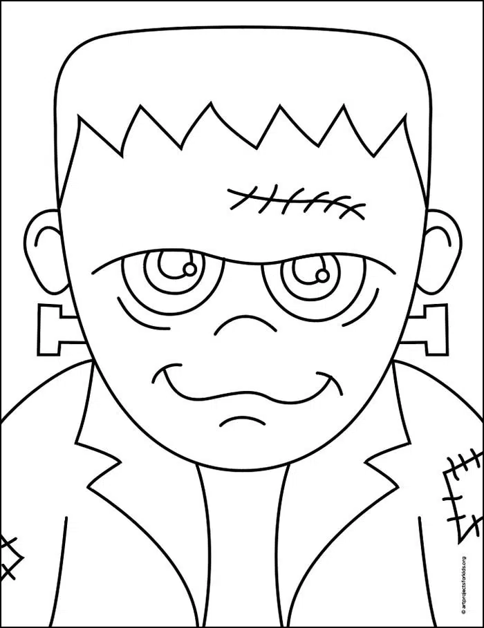 Frankenstein Coloring page, available as a free download.